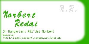 norbert redai business card